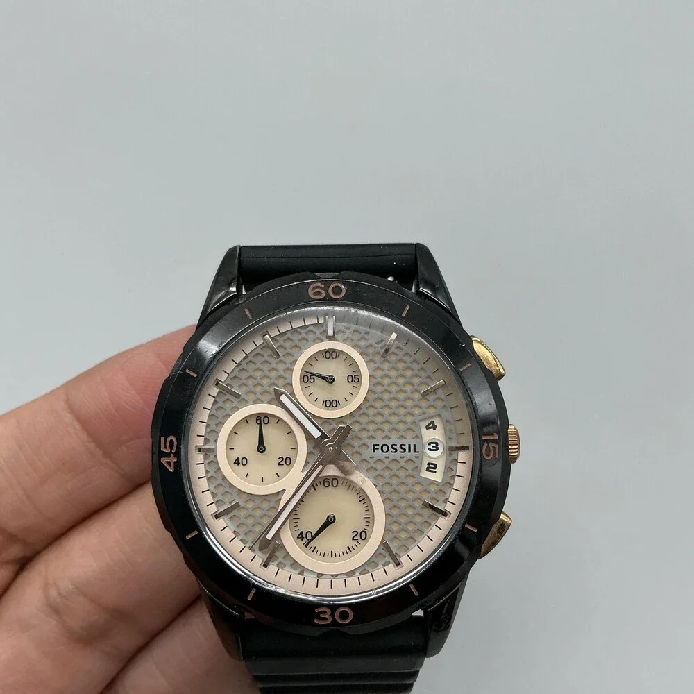 Fossil Modern Pursuit ES3984 Womens Watch 39mm Chronograph Date New Battery
